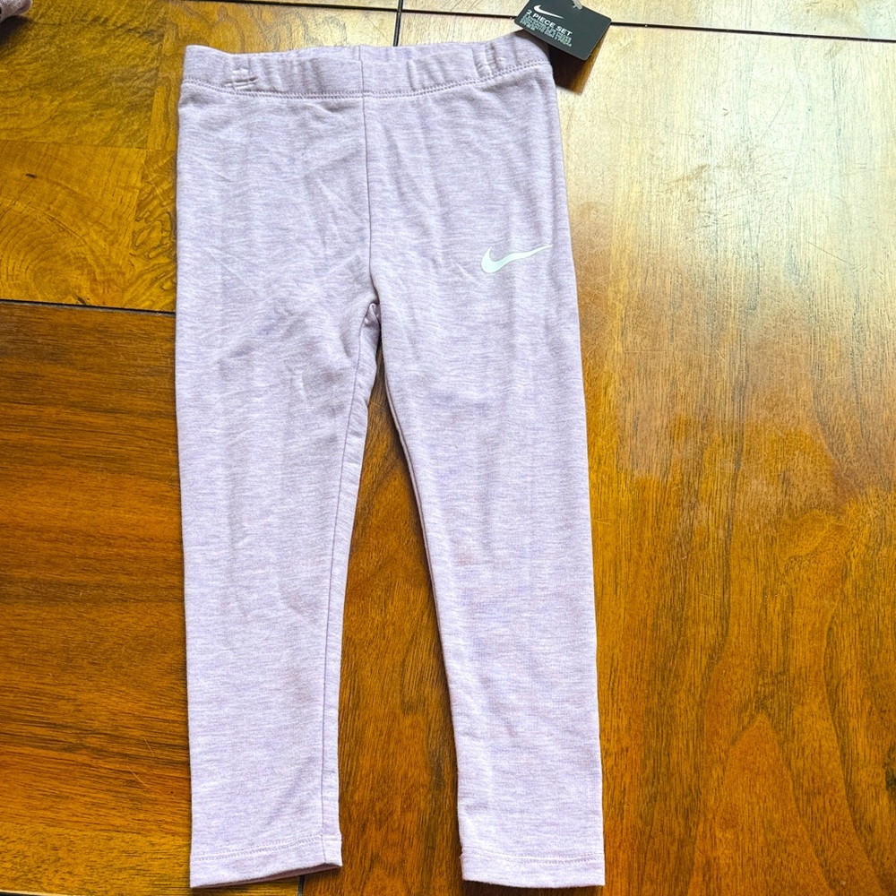 Nike Kids girls Light lavender and heather Leggings 4T new with tags
